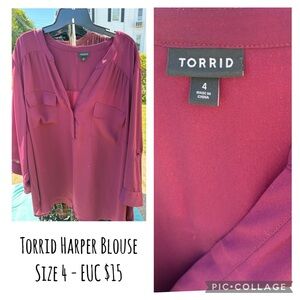 Torrid Women's Burgundy Blouse
